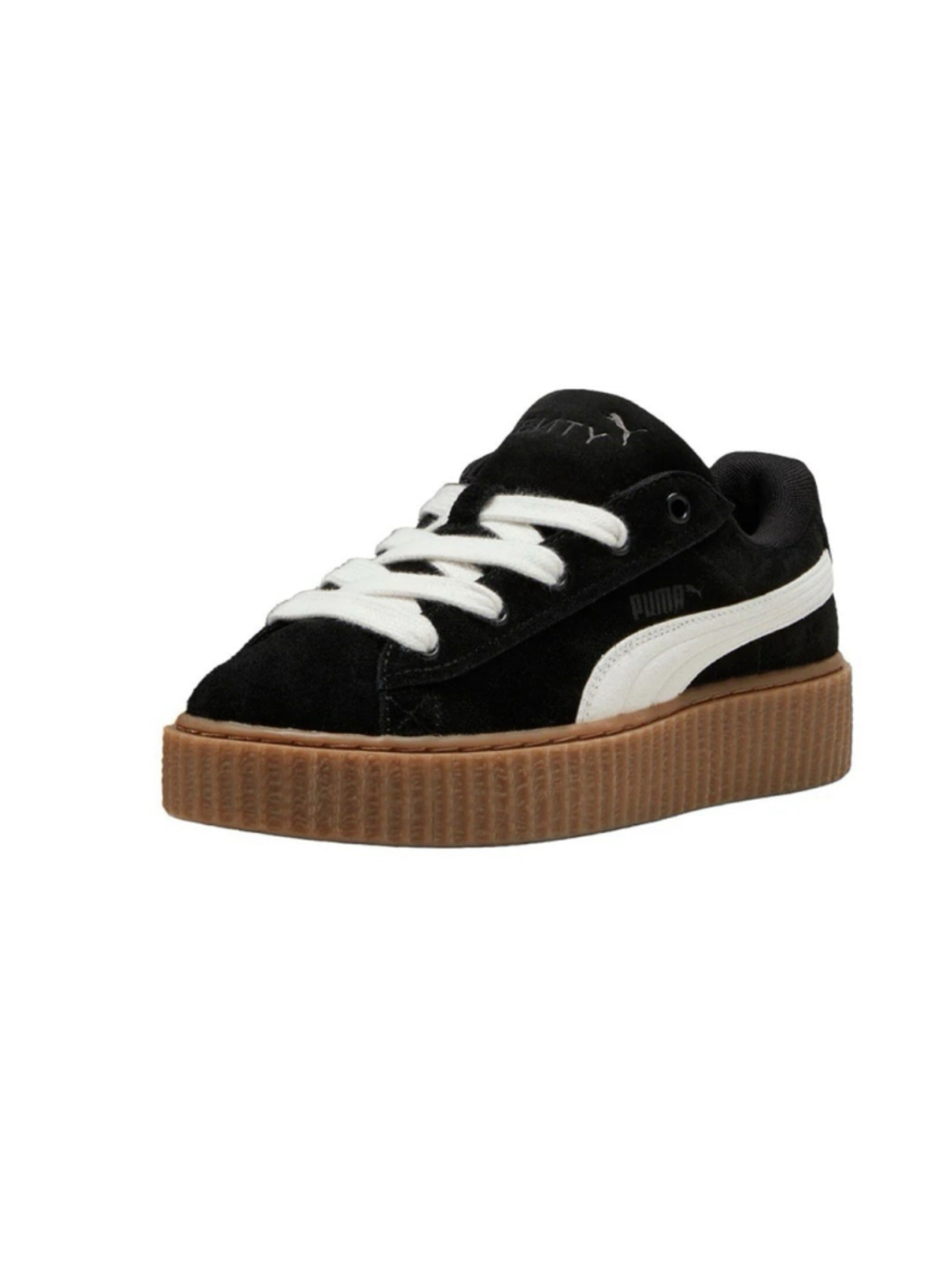 Size 7.5 - Fenty x Puma Creeper Phatty Black Warm White W NEW W/ Extra Laces - Picture 2 of 9